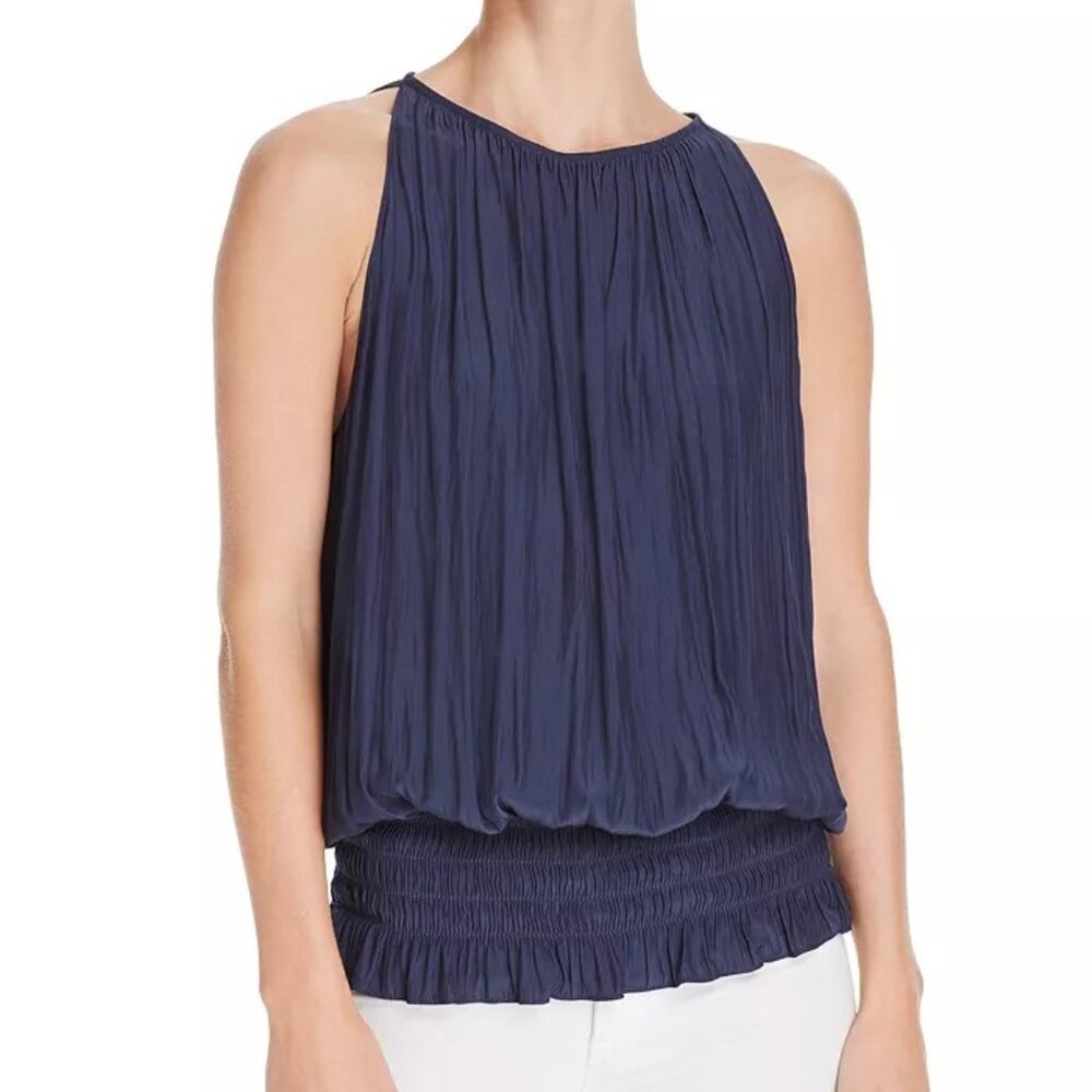 RAMY BROOK LAUREN SLEEVELESS BLOUSE * NAVY * SIZE SMALL * NWT